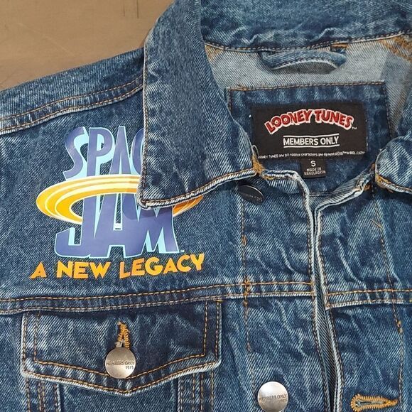 Members Only x Looney Tunes Space Jam Denim Jacket Sz S - Picture 3 of 9